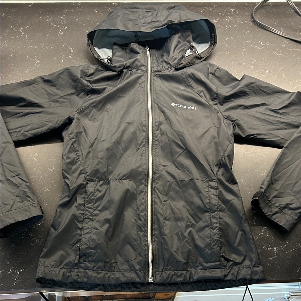 Columbia Women’s Black Raincoat, Size XS